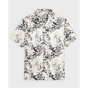 Mode Of One Mens Printed Camp Collar Button Up Shirt, NWT